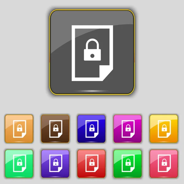 File locked icon sign - Stock Image - Everypixel