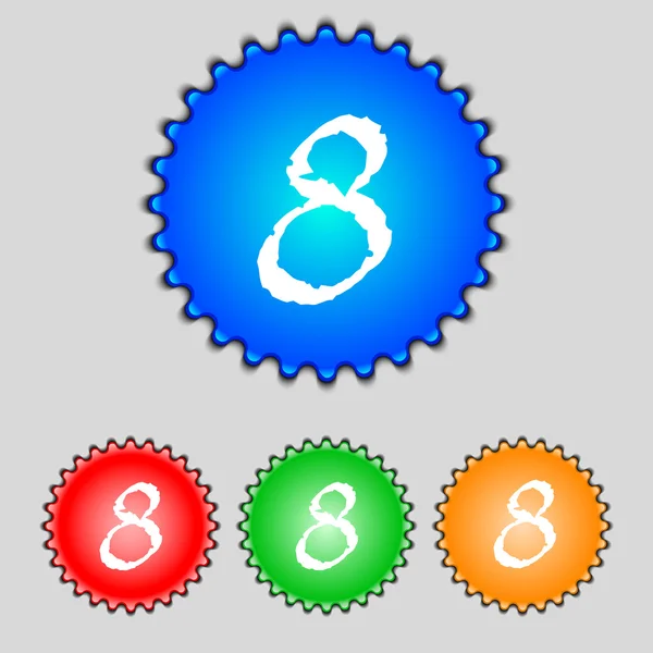 Number Eight icon sign — Stock Vector