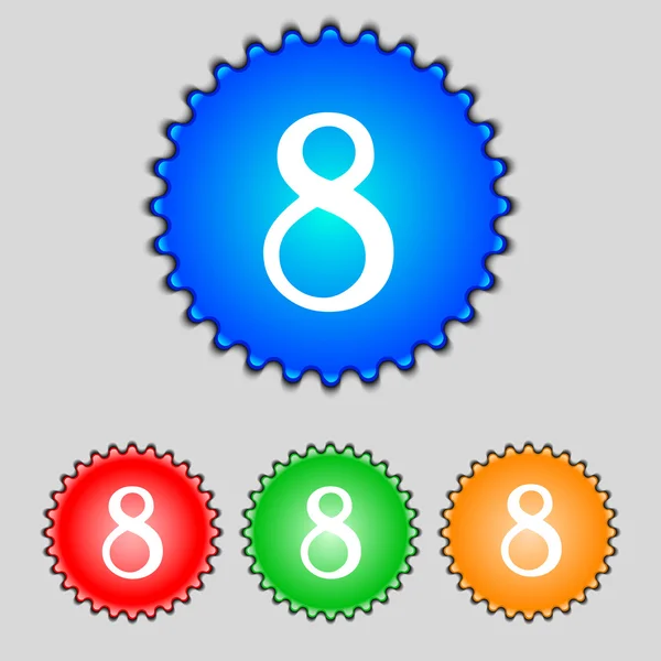Number Eight icon sign — Stock Vector