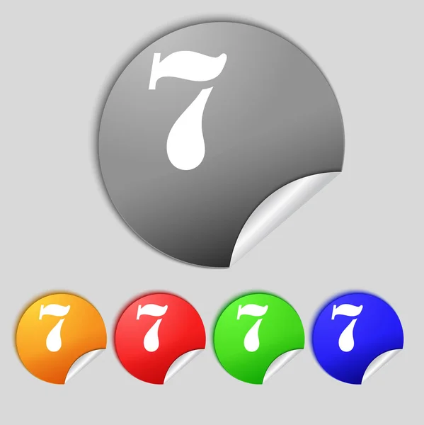 Numéro sept icône signe . — Image vectorielle