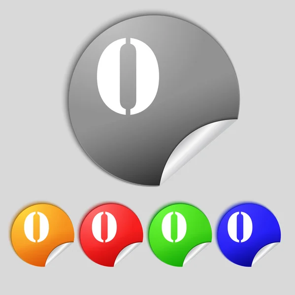Numéro zéro icône signe — Image vectorielle