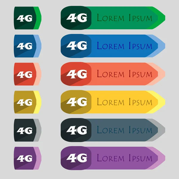 Icono de signo 4G. Símbolo de tecnología de telecomunicaciones móviles — Archivo Imágenes Vectoriales