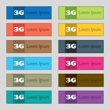 3g işareti simgesi. Mobil telekomünikasyon teknolojisi sembolü.