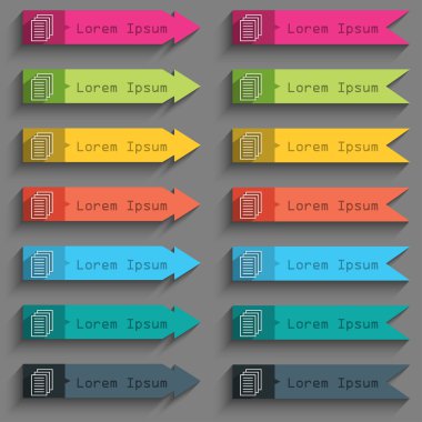 kopya dosya işareti simgesi. Yinelenen belge simgesi.