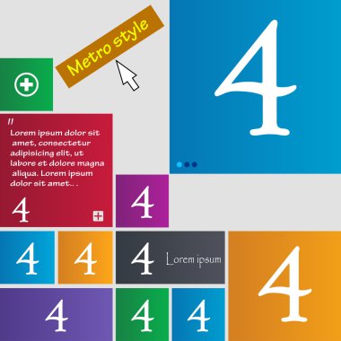 Dört numaralı simgesini işaret.