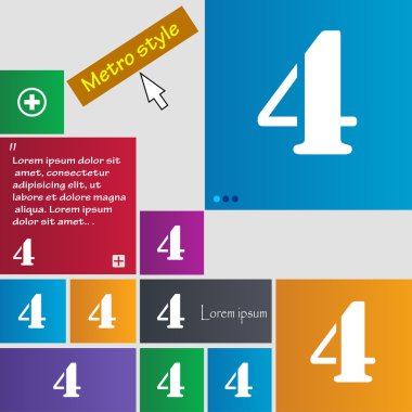 Dört numaralı simgesini işaret.