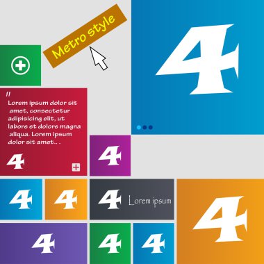 Dört numaralı simgesini işaret.