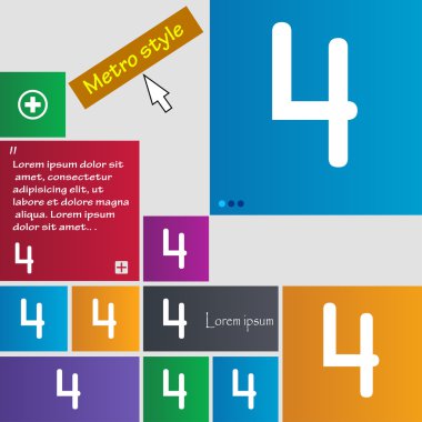 Dört numaralı simgesini işaret.