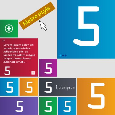 Beş numaralı simgesini işaret.