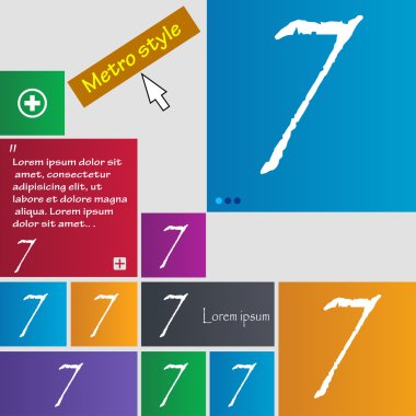 Yedi numara simgesini işaret.