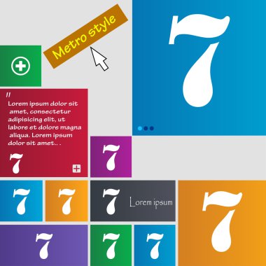 Yedi numara simgesini işaret.