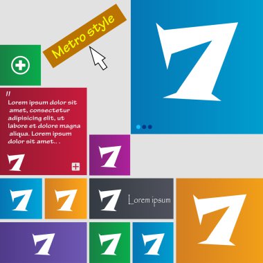 Yedi numara simgesini işaret.