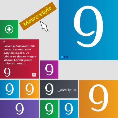 Sayı dokuz simgesi işareti.