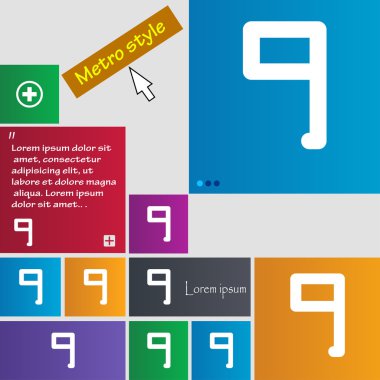 Sayı dokuz simgesi işareti.