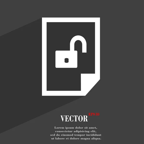 Archivo desbloqueado icono símbolo — Vector de stock