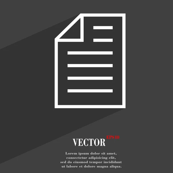 Symbole icône fichier texte — Image vectorielle
