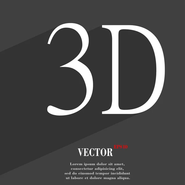 Símbolo de ícone 3D — Vetor de Stock