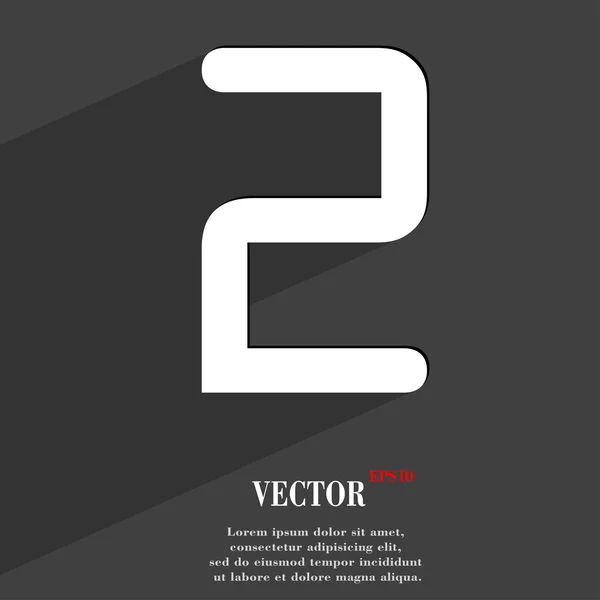 Číslo dvě ikonu symbolu — Stockový vektor