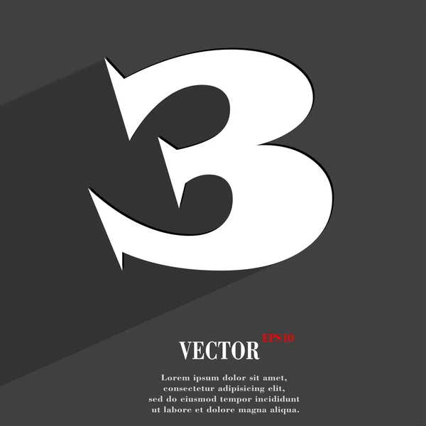 Číslo tři ikonu symbolu — Stockový vektor