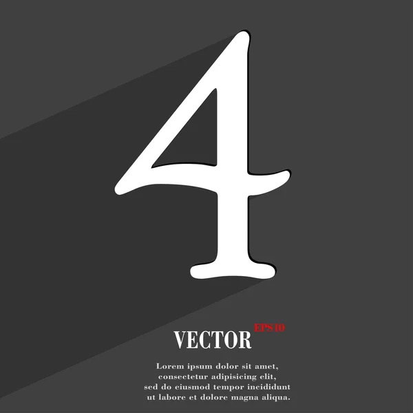 Número cuatro icono símbolo — Archivo Imágenes Vectoriales