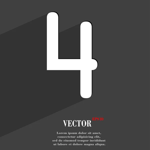 Symbolzahl vier — Stockvektor
