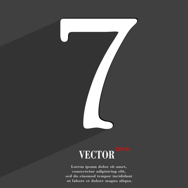 Symbol for nummer sju ikon – stockvektor