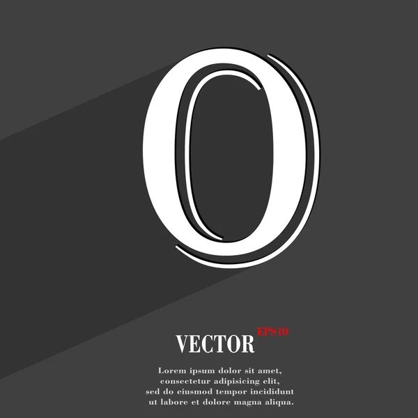 Číslo nula ikonu symbolu — Stockový vektor