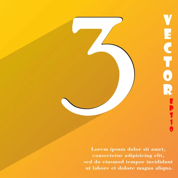 Number three icon symbol — Stock Vector