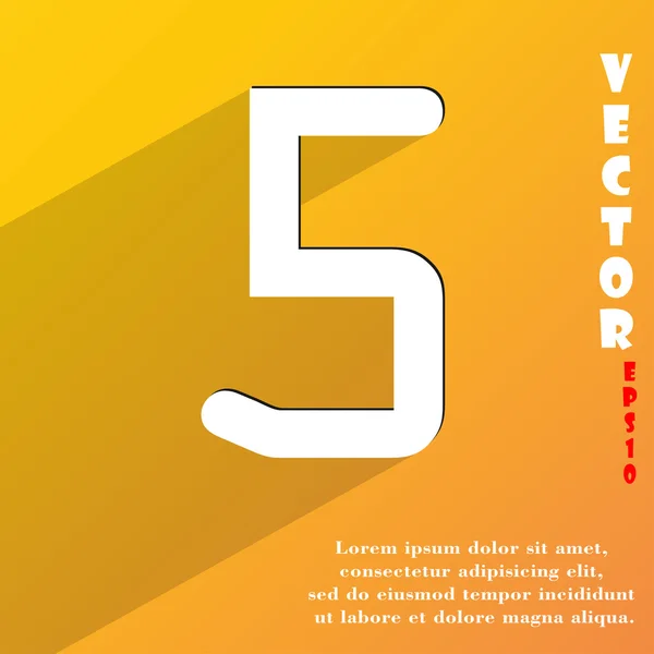 Nummer fem ikon symbol — Stock vektor