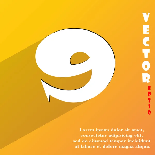Numero Nove icona simbolo — Vettoriale Stock
