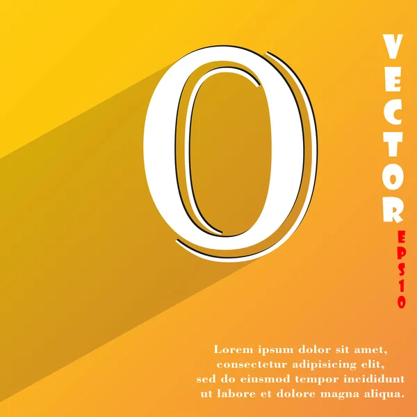 Número zero símbolo ícone — Vetor de Stock