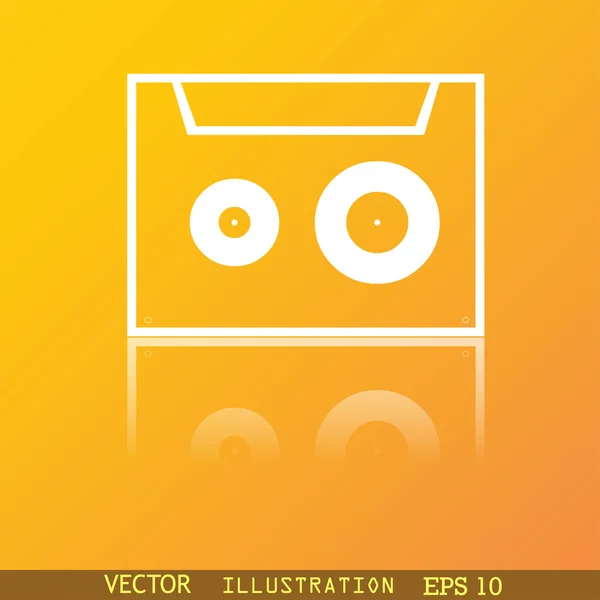 Cassette icono símbolo — Vector de stock