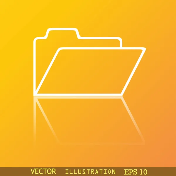 Symbol ikonu složky dokumentů — Stockový vektor