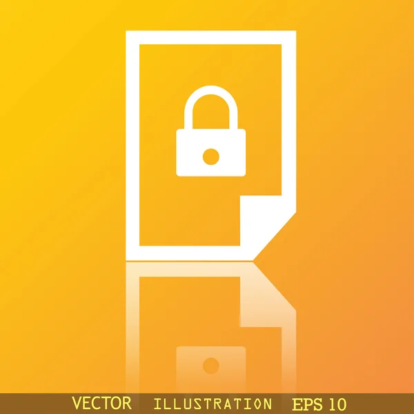 Archivo bloqueado icono símbolo — Vector de stock
