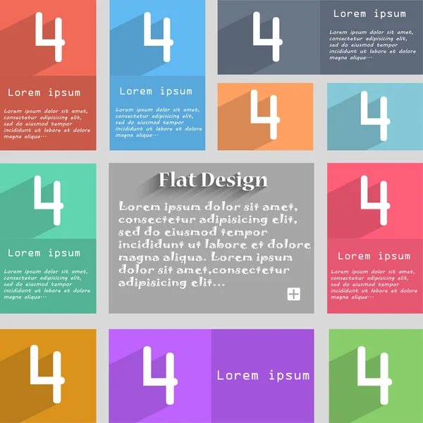 Signo de icono número cuatro . — Archivo Imágenes Vectoriales