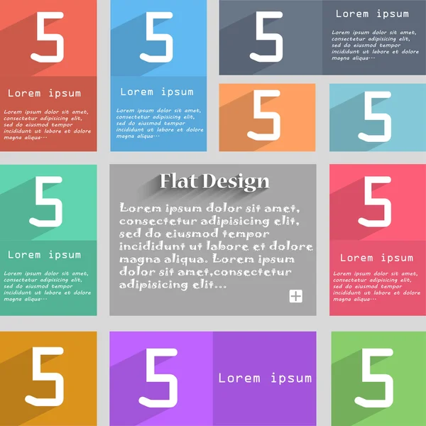 Signo de icono número cinco . — Archivo Imágenes Vectoriales