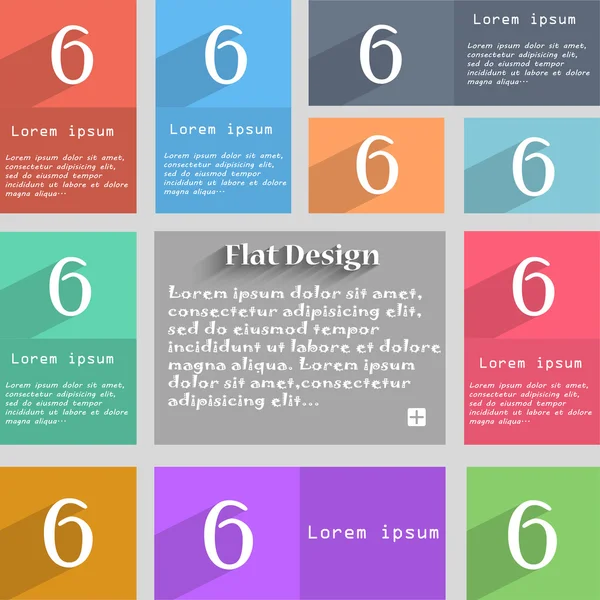 Número seis signo de icono . — Archivo Imágenes Vectoriales