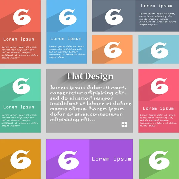 Número seis signo de icono . — Archivo Imágenes Vectoriales
