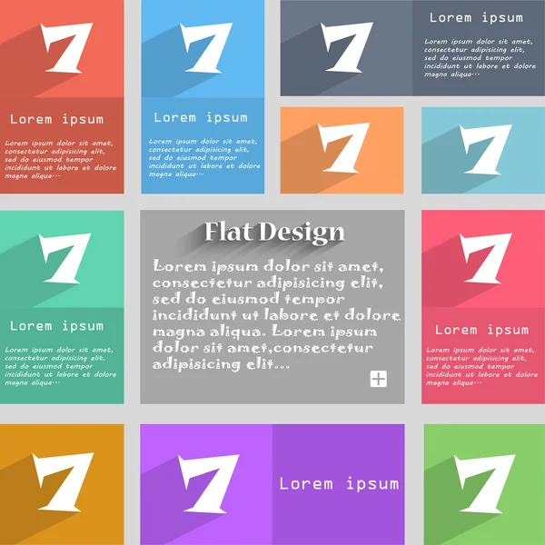 Signo de icono número siete . — Archivo Imágenes Vectoriales