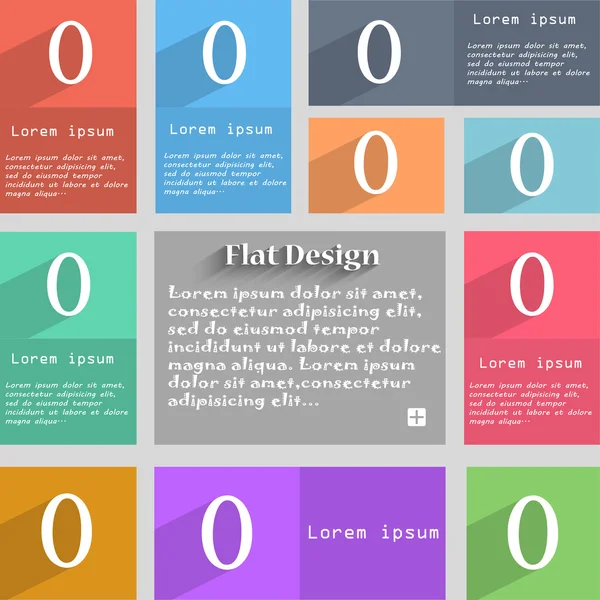 Número cero signo de icono . — Archivo Imágenes Vectoriales