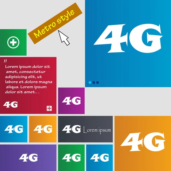 4 g 标志图标. — 图库矢量图片