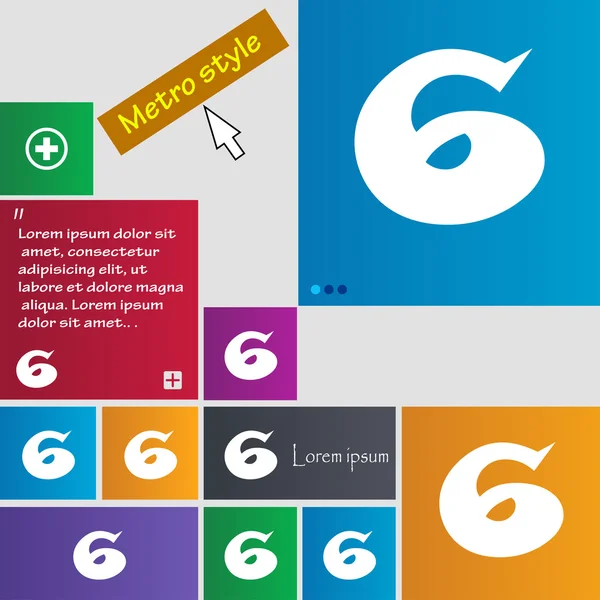 Altı numara simgesini işaret.