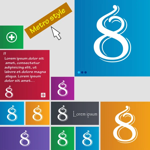 Sayı sekiz simgesi işareti.