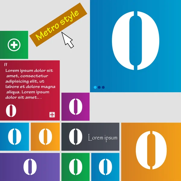 数字のゼロのアイコンの記号. — ストックベクタ