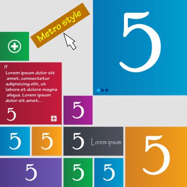 Beş numaralı simgesini işaret