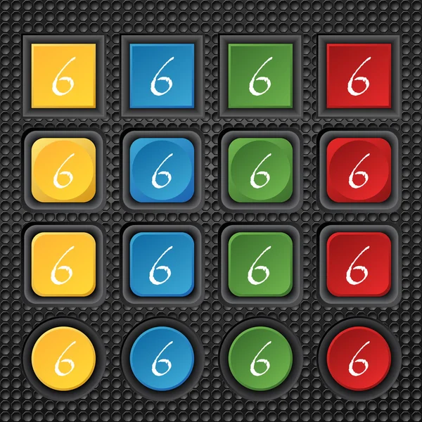 Número seis signo de icono . — Archivo Imágenes Vectoriales