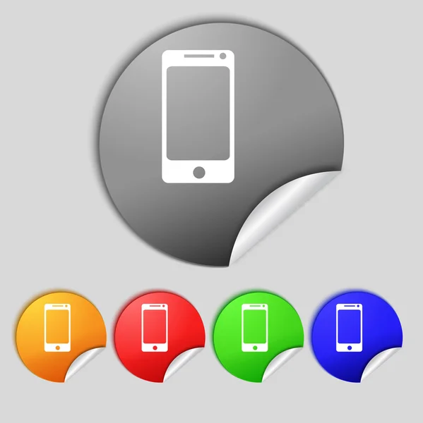 Smartphone-Zeichen-Symbol. Unterstützungssymbol. Callcenter. Farbtasten setzen — Stockfoto