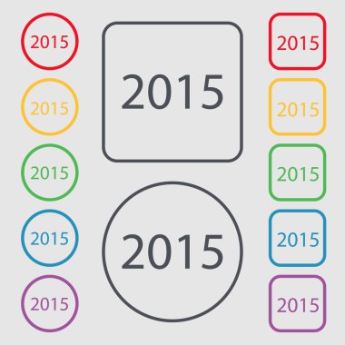 Mutlu yeni yıl 2015 işareti