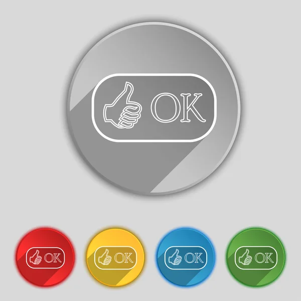 Ok signo icono . — Vector de stock