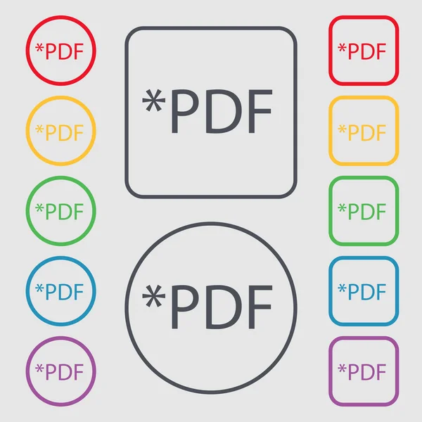 PDF file document icon. — Stock Vector